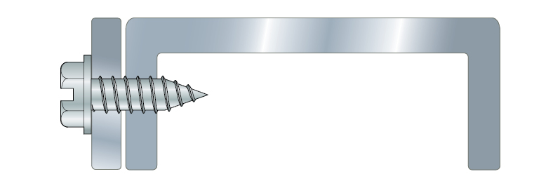 HS Teräväkärkinen metalliruuvi