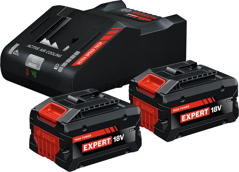 AKKU/LATAUSPAKETTI EXPERT 2X EXBA18V-80 8.0AH + EXAL18V-160 PIKALATAUSLAITE