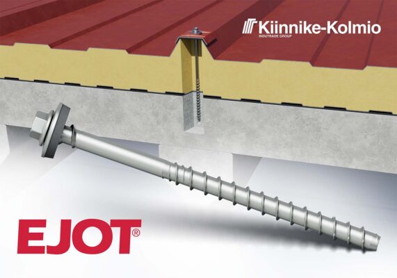 Kuvassa EJOT JC6-D-7,5 betonielementtiruuvi