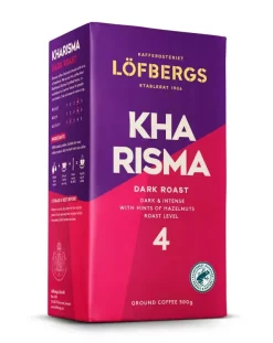 KAHVI LÖFBERGS KHARISMA TUMMA PAAHTO 500G SUODATINJ. (12 KPL)